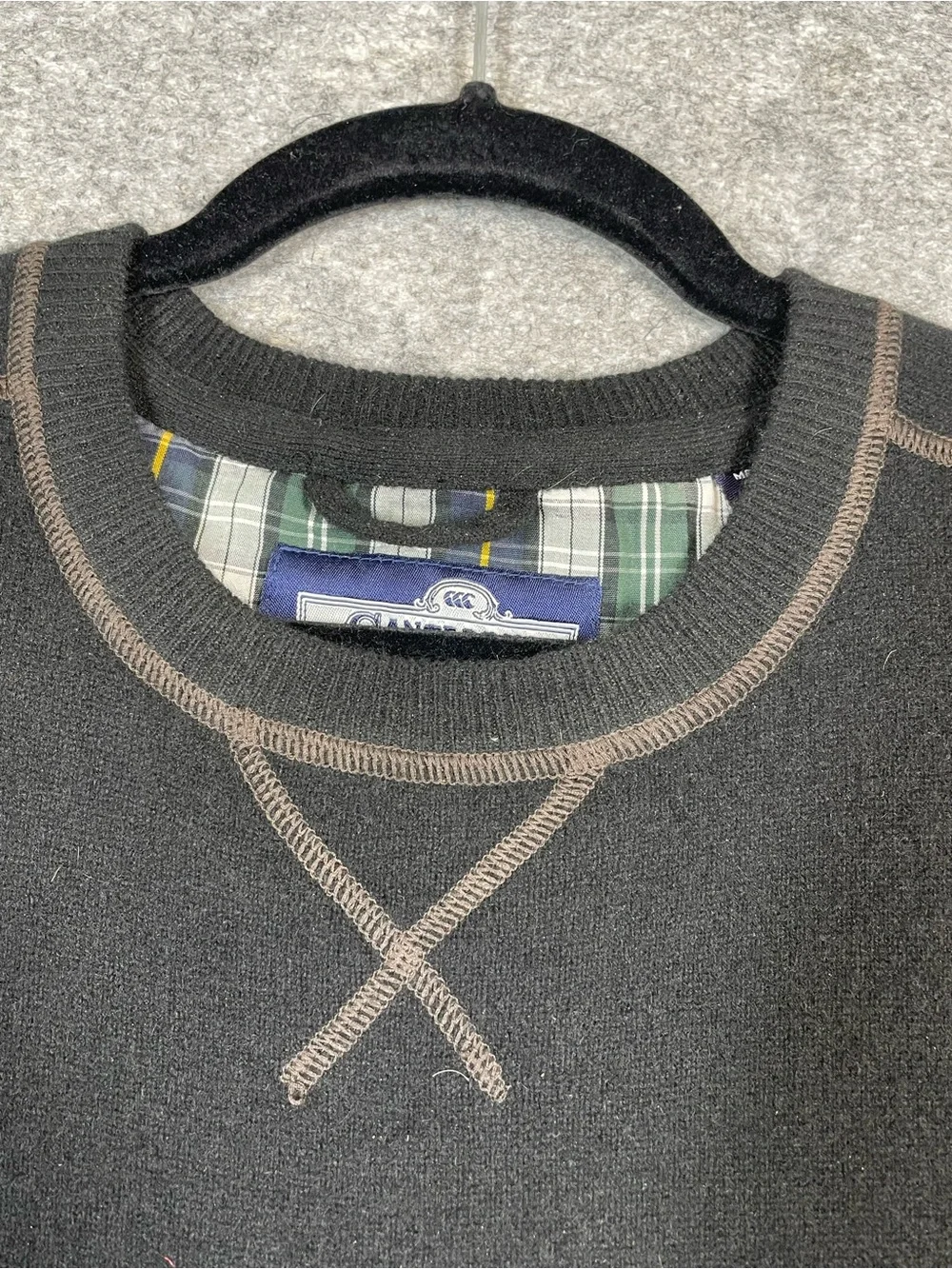 Canterbury Cashmere Men's Black Crewneck Sweater Minimalist Cozy Comfy Large - Picture 3 of 15